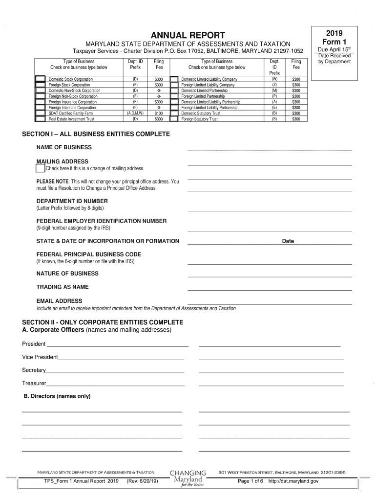 Maryland Form 1