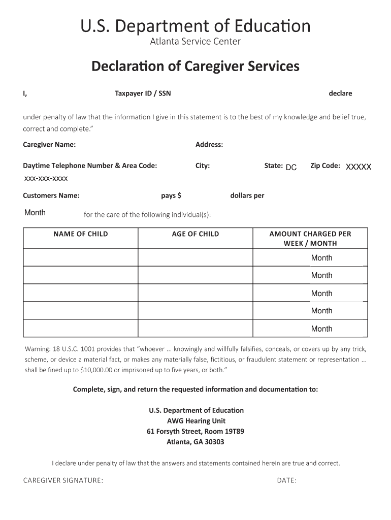 Atlanta Service Center  Form