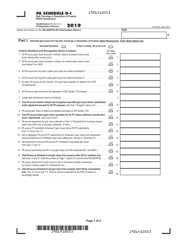 Pennsylvania 65  Form