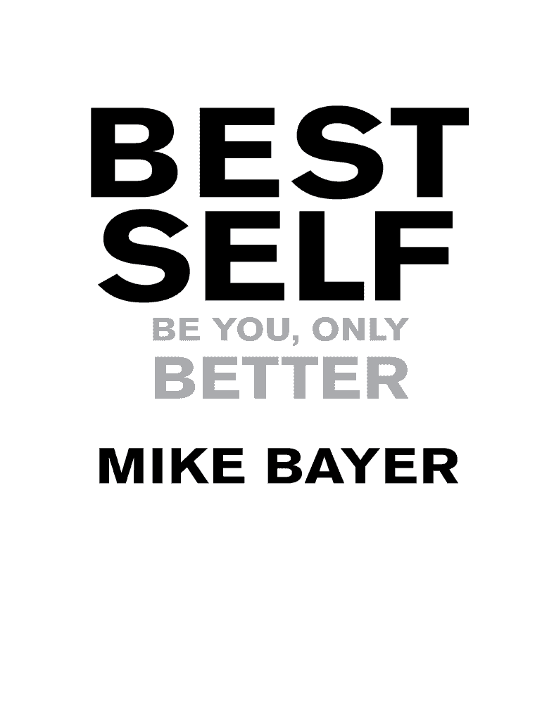 Best Self Mike Bayer Worksheets  Form
