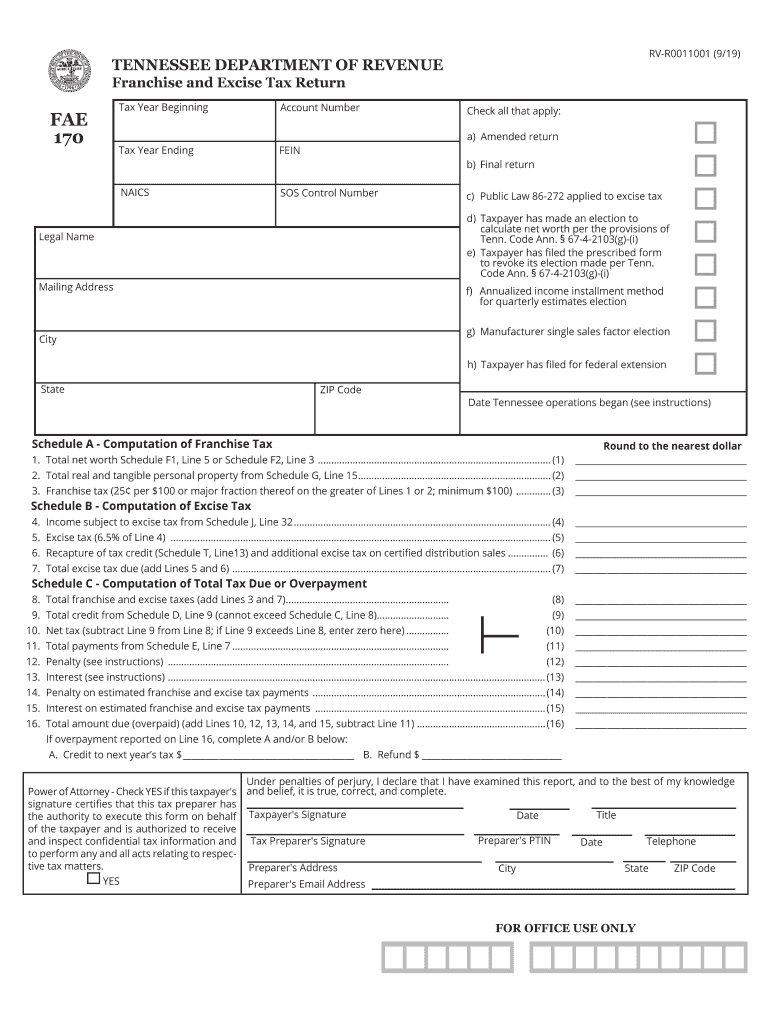  TENNESSEE DEPARTMENT of REVENUE LETTER TN Gov 2019