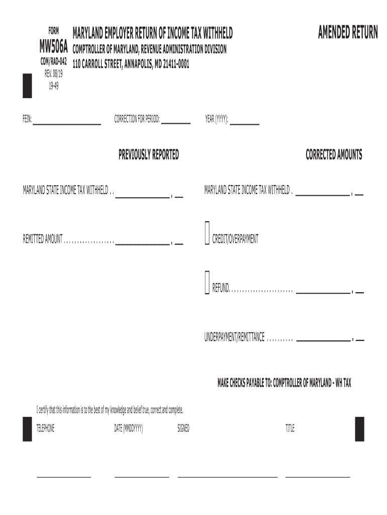 Mw506 Form PDF