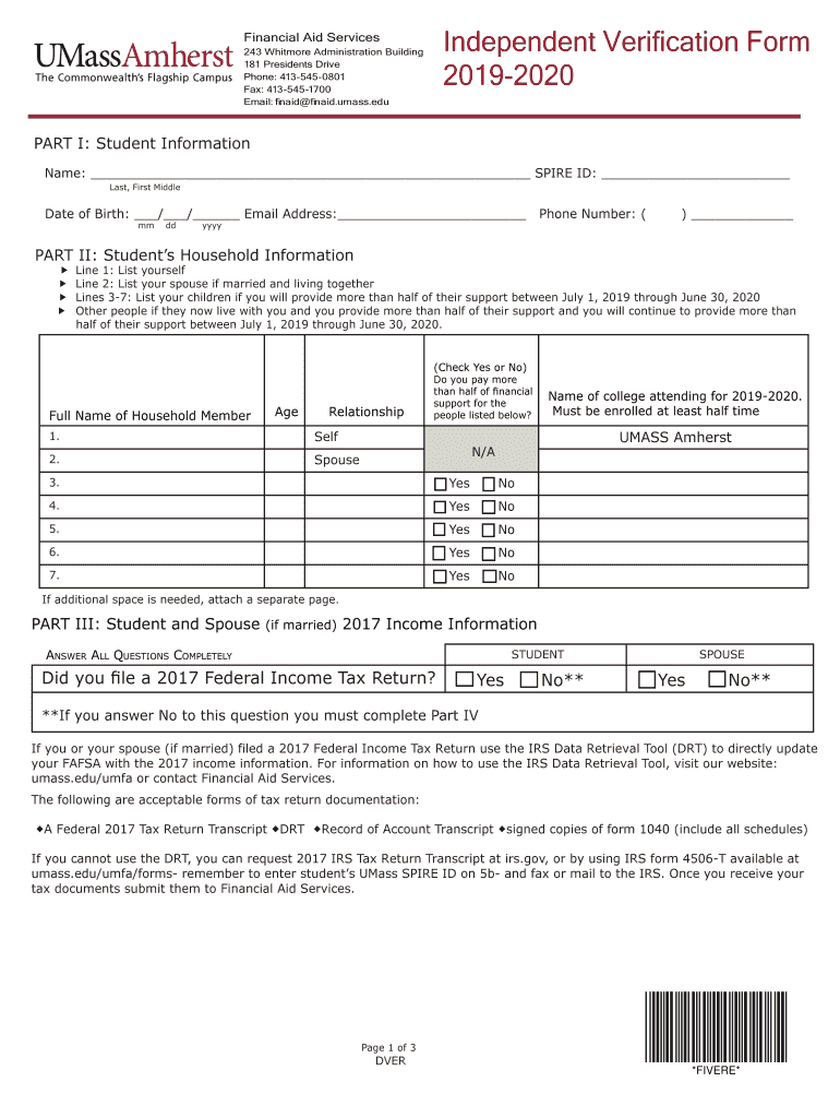  FormsFinancial Aid ServicesUMass Amherst 2019-2024