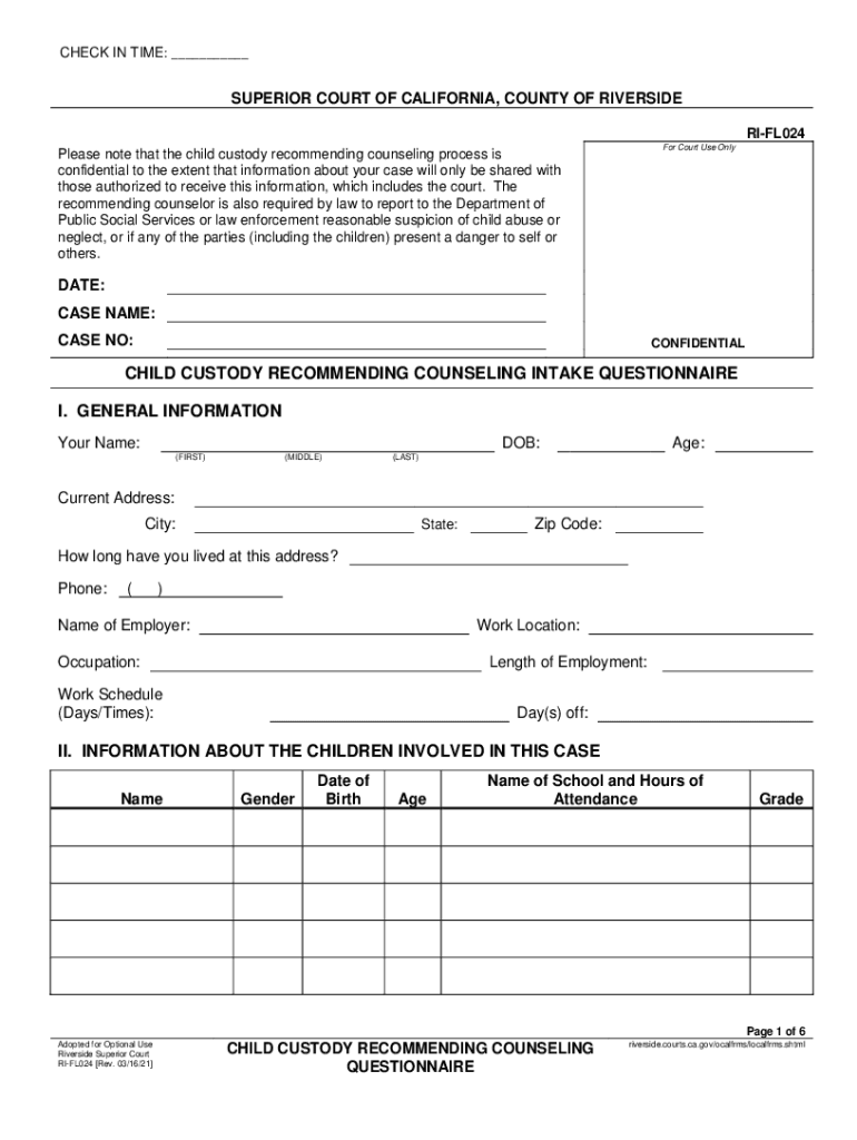 Get and Sign Child Custody Recommending 2021-2022 Form