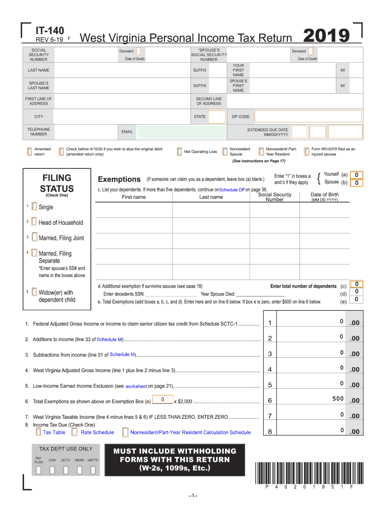  Wv it 140 Fill Form 2019