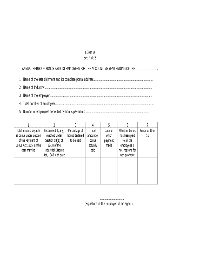 Form D Bonus PDF