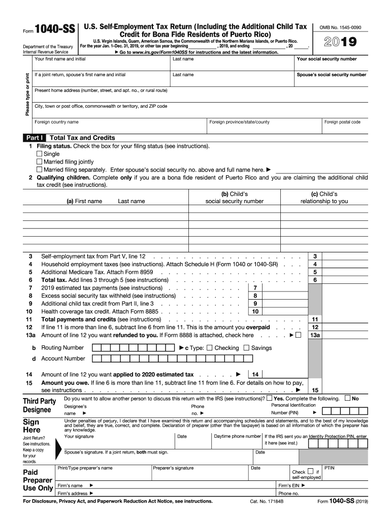 1040 Ss  Form