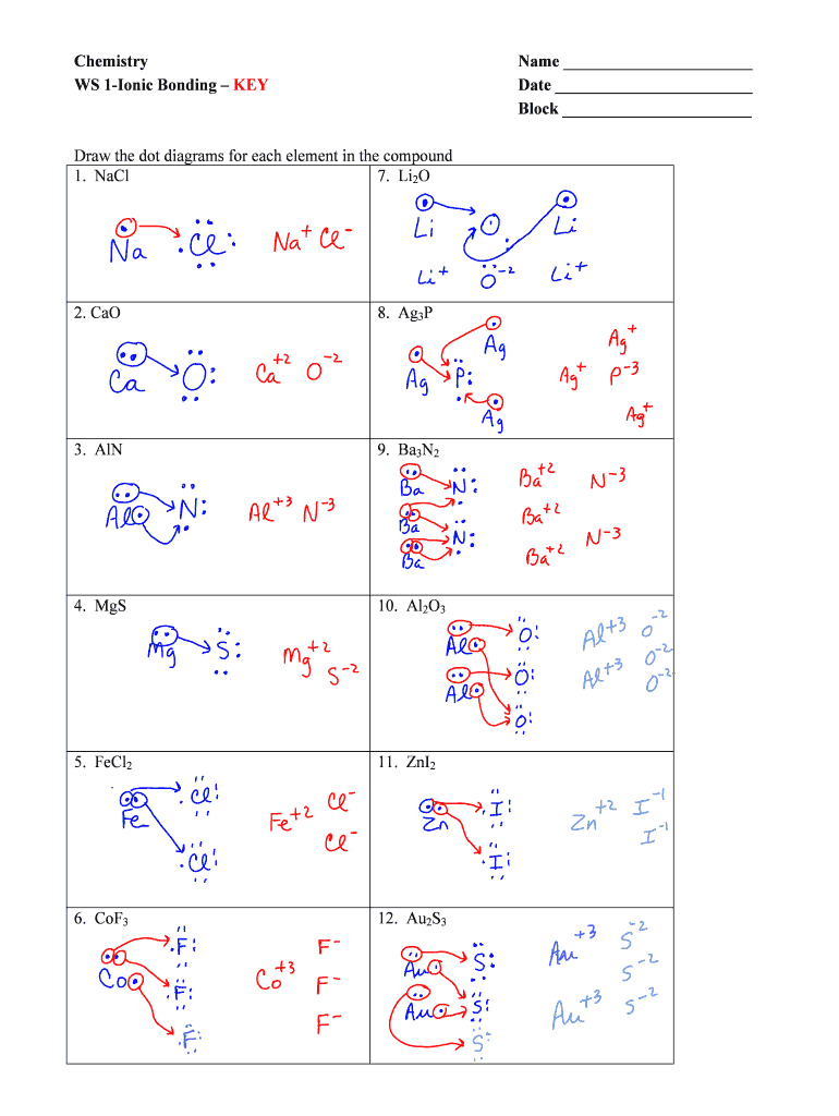 Lewis Structure Worksheet 3  Form