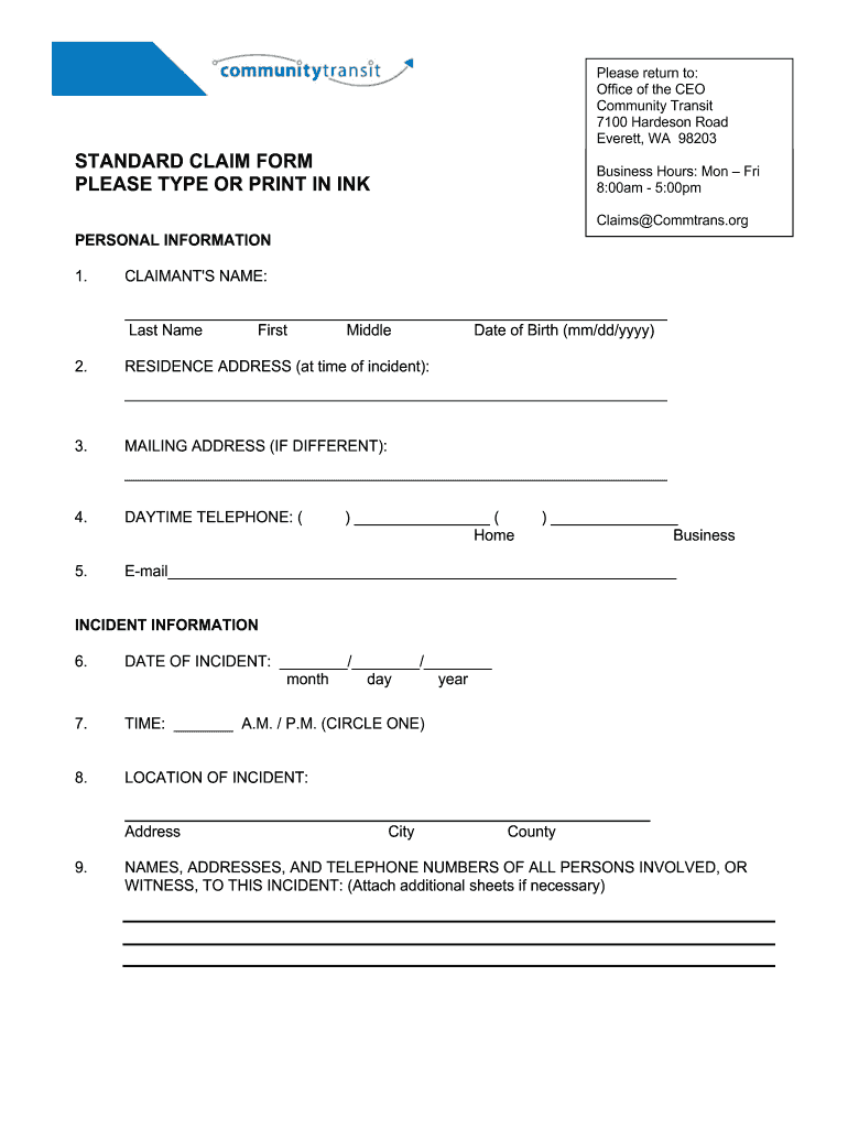 WSTIP Community Tort Claim Form 2