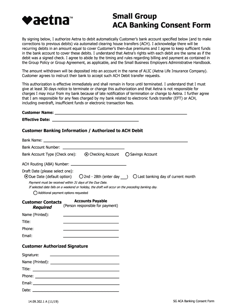  Banking Consent Form 2019-2024