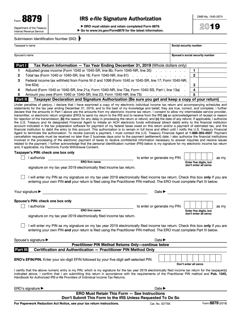 Form 8879