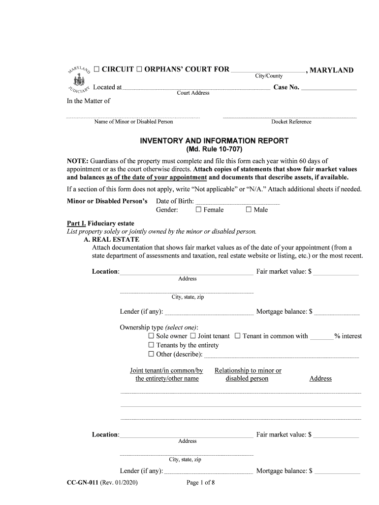 Get and Sign Guardians of the Property Training Maryland Courts  Form