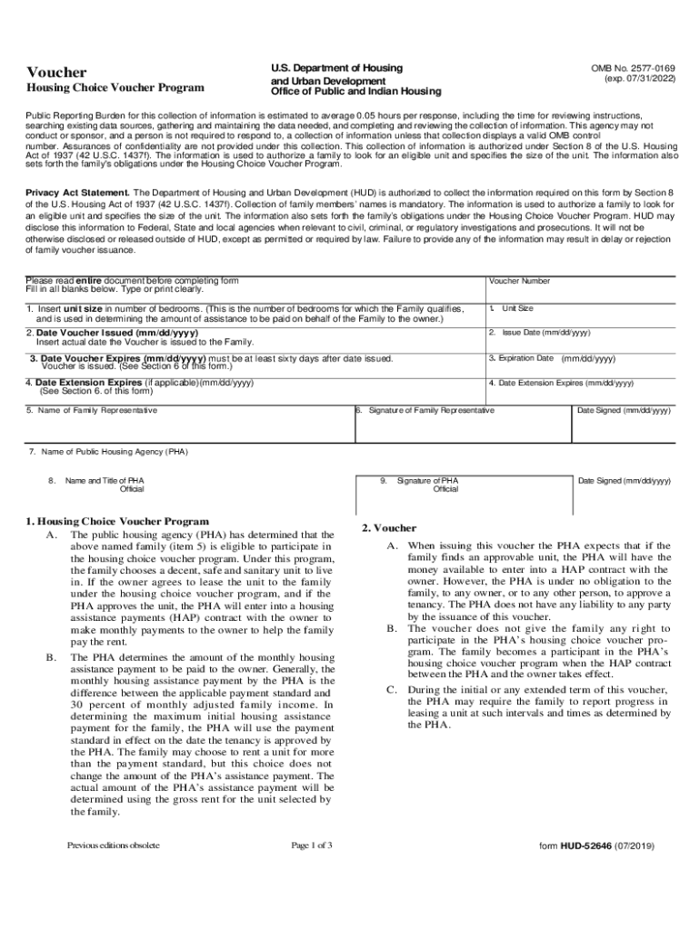  Choice Voucher Form 2019