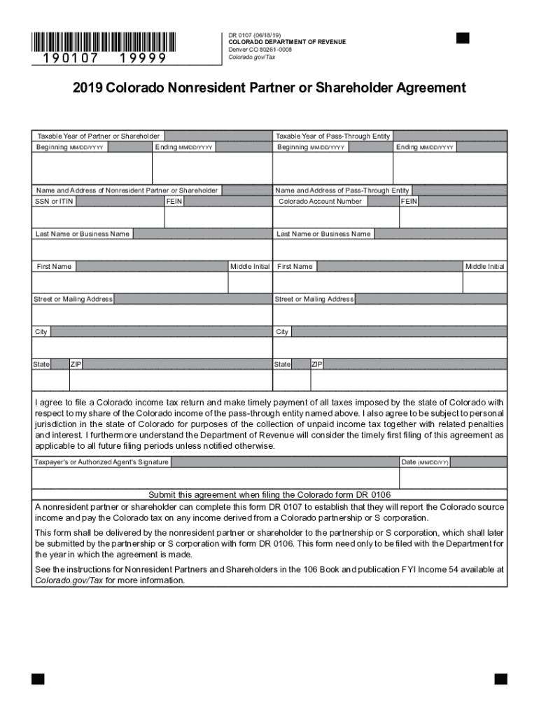  Colorado Form 106 Instructions 2019