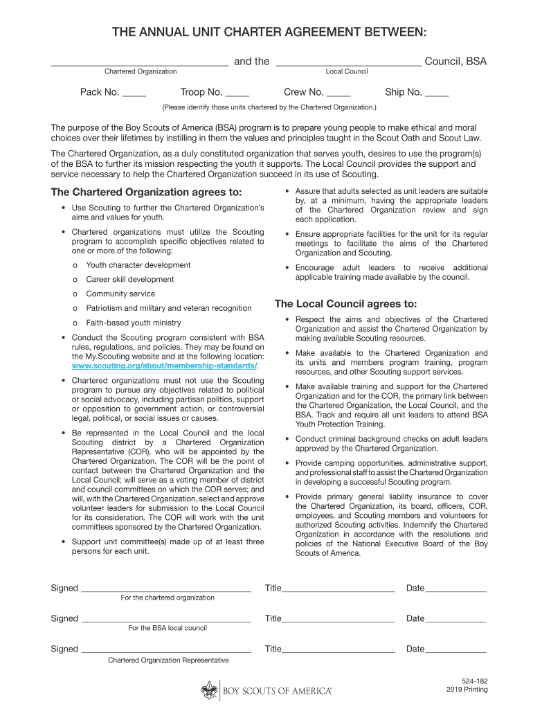  Internet Rechartering Boy Scouts of America Greater New 2019-2024