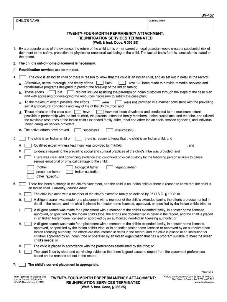  Jv 218 Form in California 2020