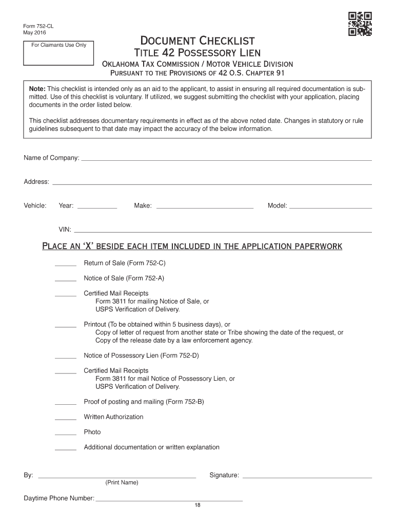  Title 42 Possessory Lien Procedures on Vehicles, Boats 2019