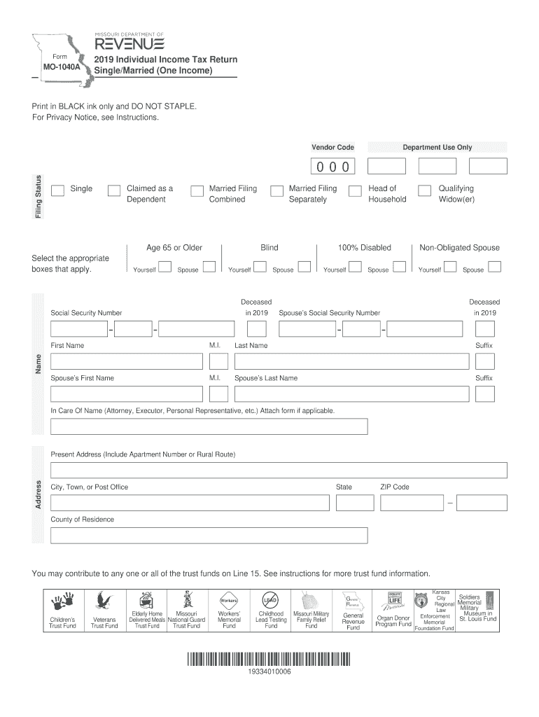 Mo 1040a Fillable Fill Out and Sign Printable PDF Template signNow