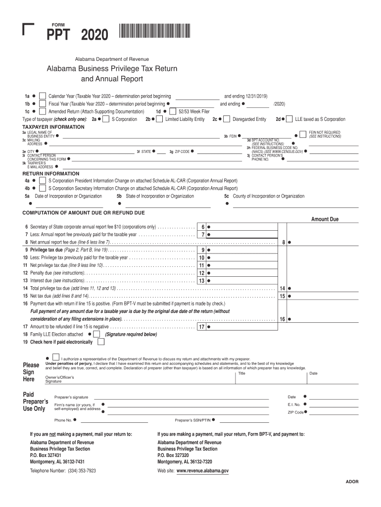  Due Dates Alabama Department of Revenue Alabama Gov 2020