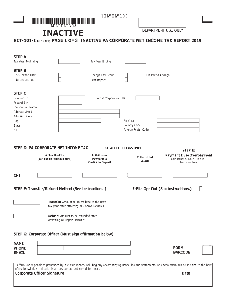  Rct 101 1 Inactive Form 2019