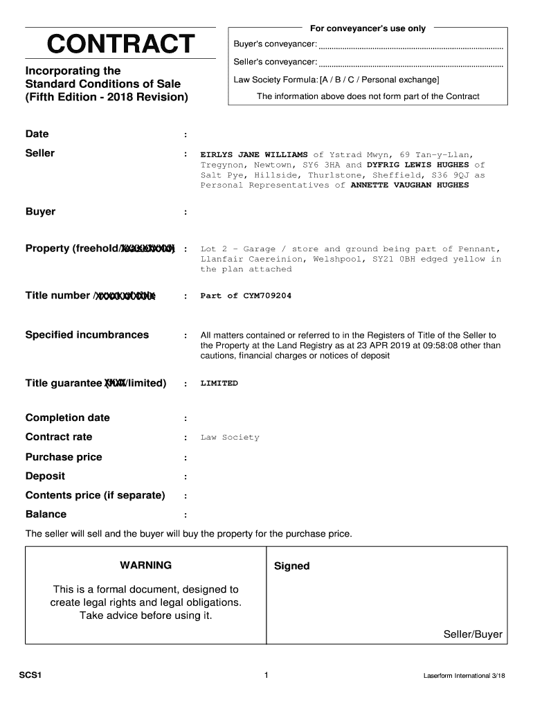 Standard Conditions of Sale 5th Edition Download  Form