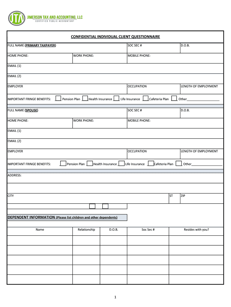 FULL NAME PRIMARY TAXPAYER  Form