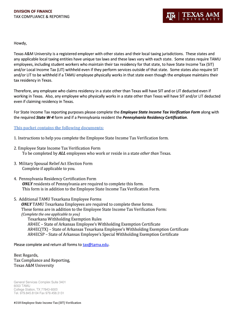 StateLocal Income Tax SITLIT Financial Management  Form