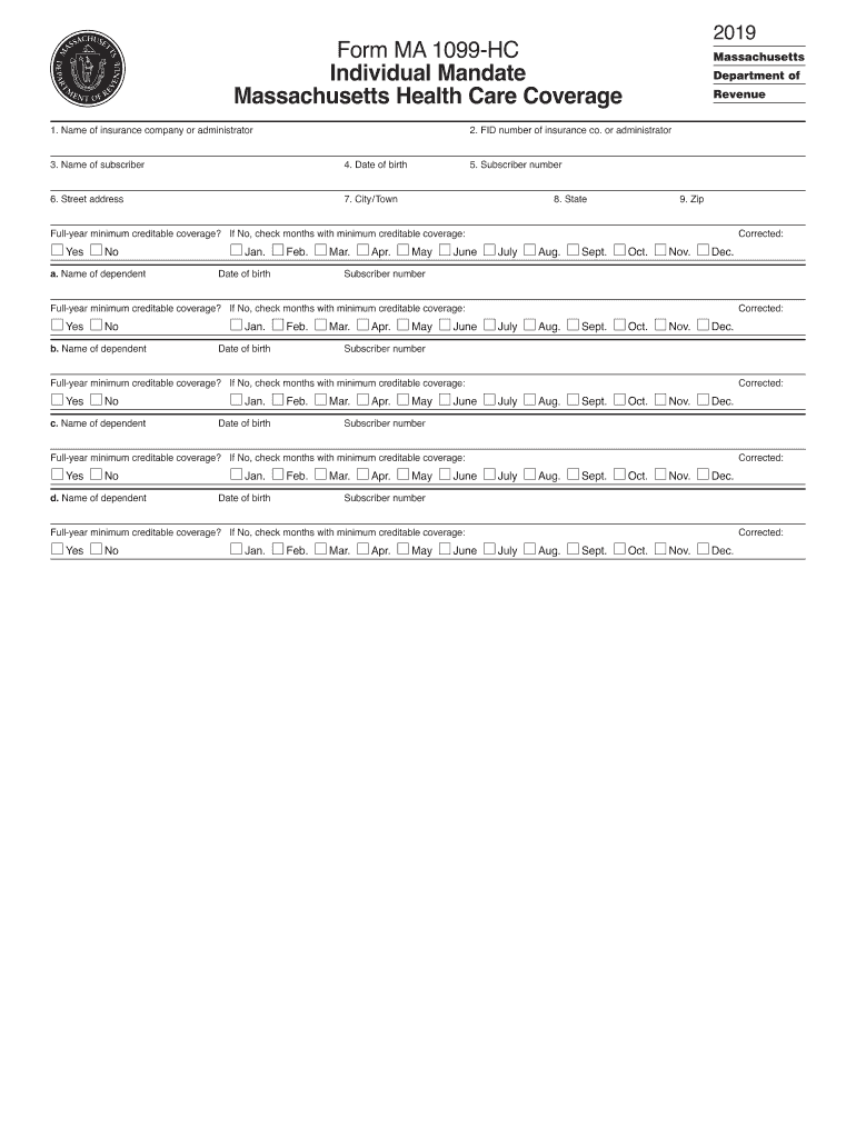  1099 HC Forms FAQMyBlue 2019