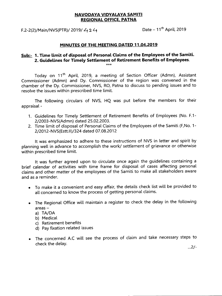 Nvs Compendium of Circulars Volume 4  Form