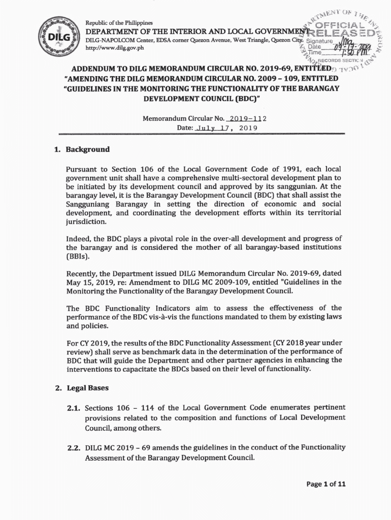 Bdc Functionality Assessment Form