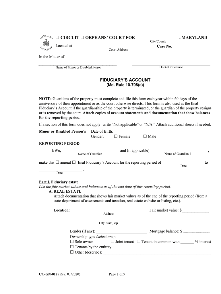 Guardians of the Person Training Maryland Courts  Form