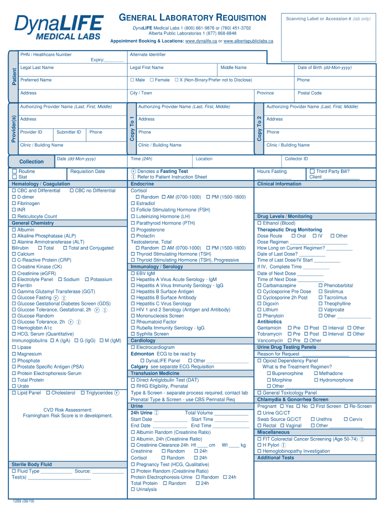 Dynalife Booking  Form