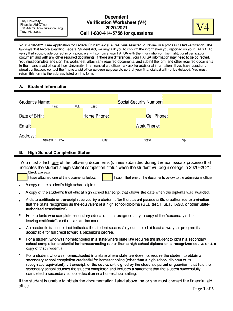  Financial AidTroy University 2020-2024