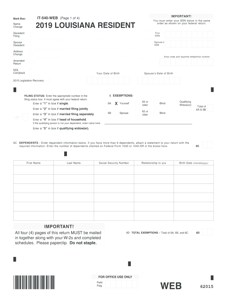  Louisiana State Tax Form 2019