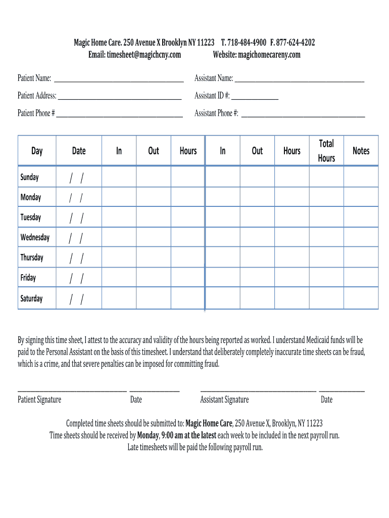 Magic Home Care  Form