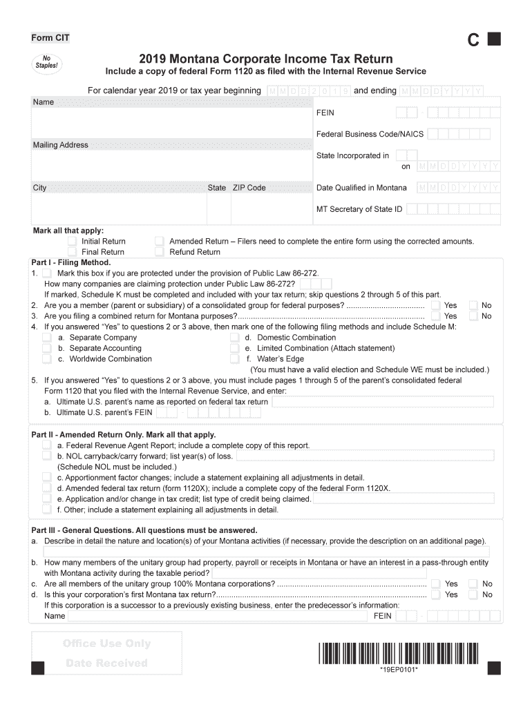  Montana Form Clt 4s Instructions 2019