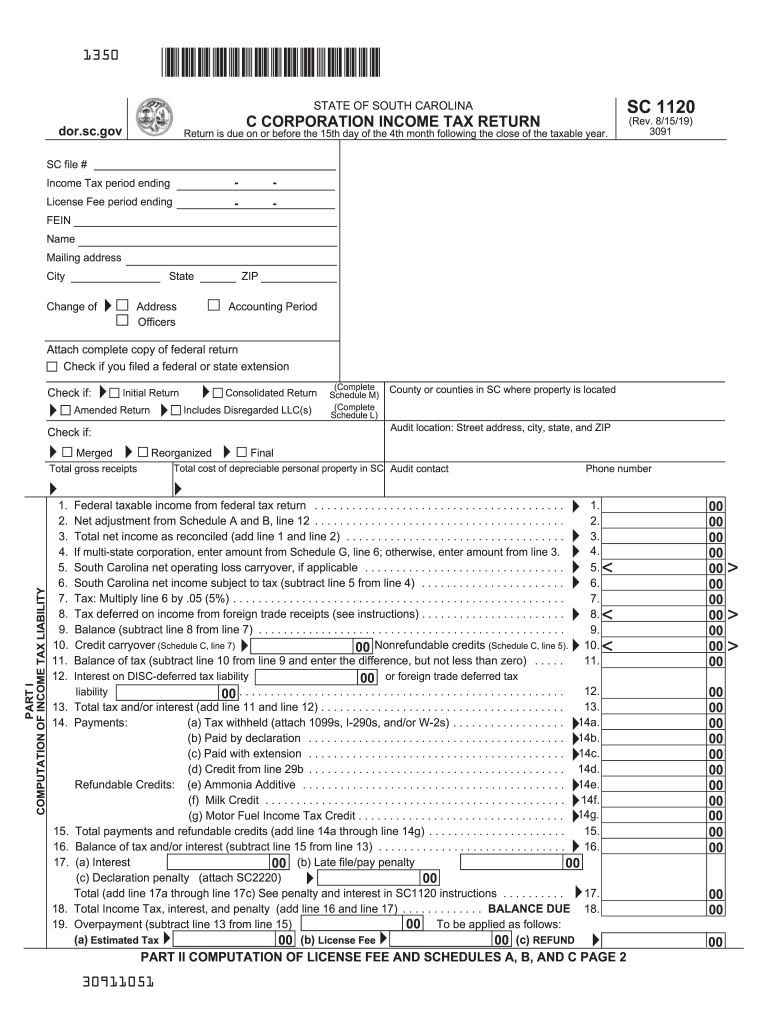  Sc Form 1120s 2019