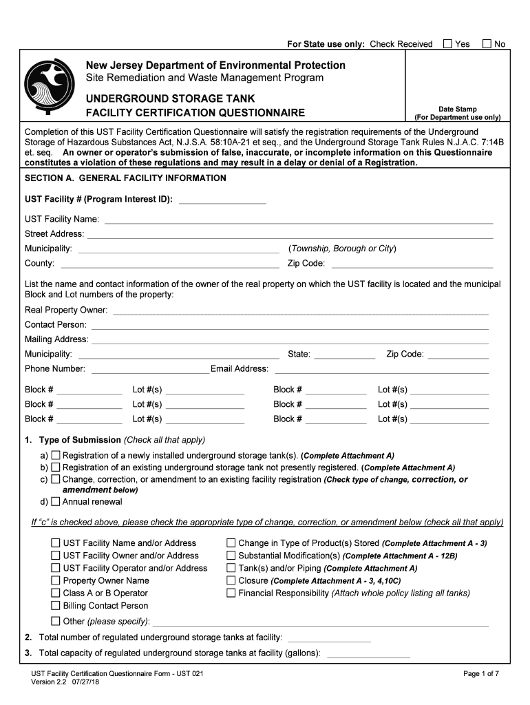  Questionnaire Nj 2018-2024