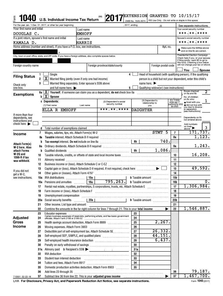 1040 US Individual Income Tax Return Filing Status 2 IRS  Form