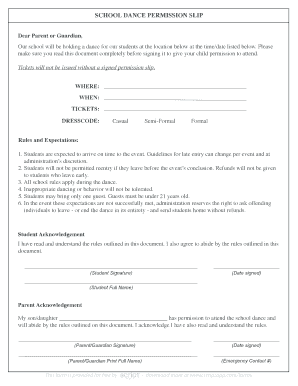Permission Slip Form - Fill Out and Sign Printable PDF Template | signNow