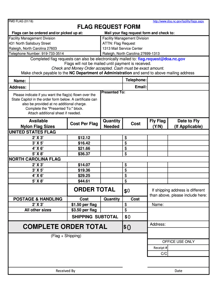  FLAG REQUEST FORM Files Nc Gov 2018-2024