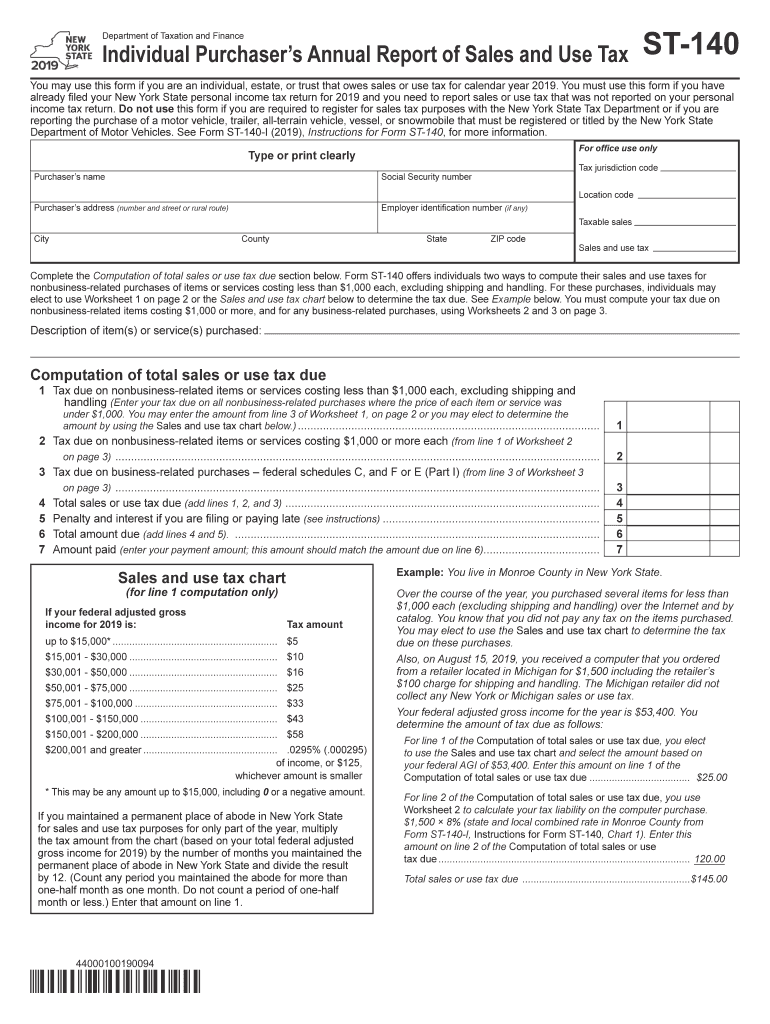  Form St 140 2019