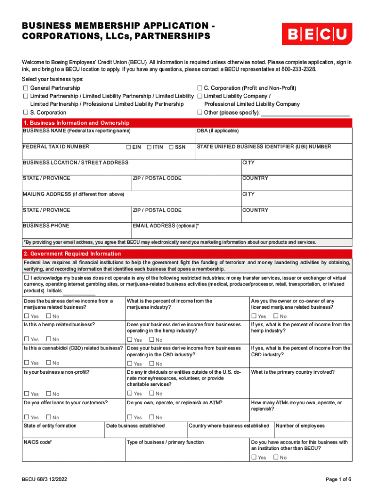  BUSINESS MEMBERSHIP &amp; ACCOUNT OPENING CHECKLIST We 2022-2024