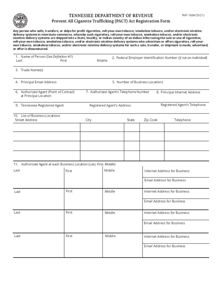 Pactregistration PACT Act Registration Form