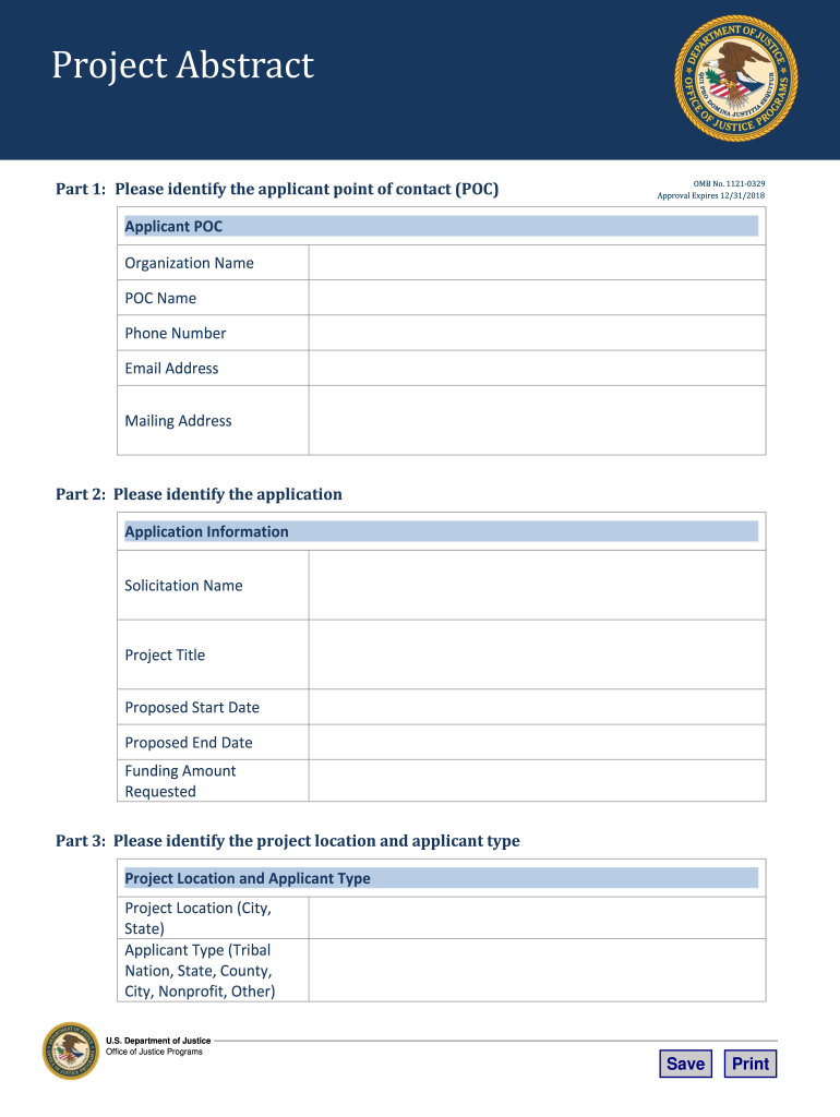 Project Abstract Template  Form