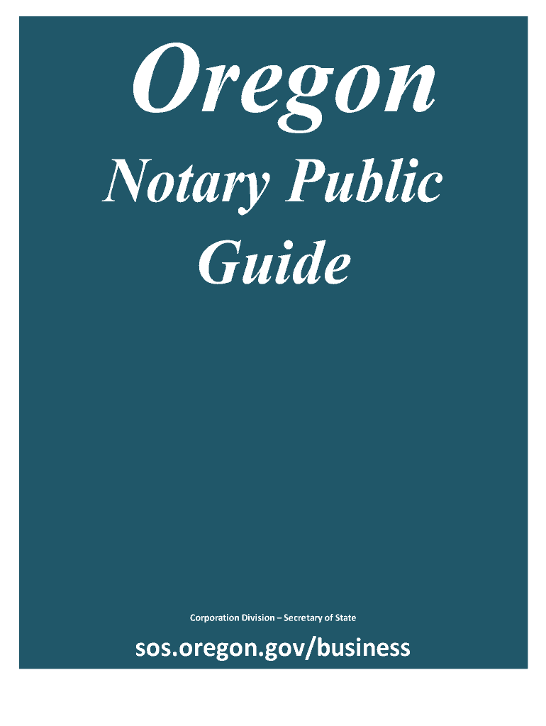  Oregon Notary Guide 2018
