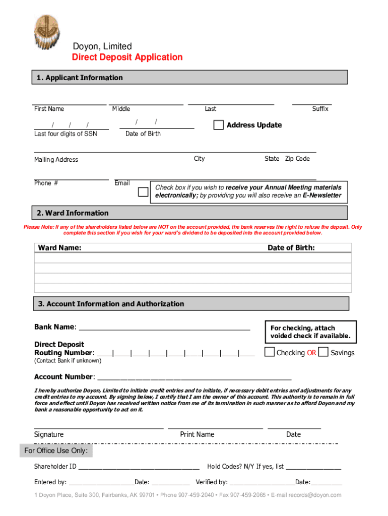 Doyon Dividend 2021 Form Fill Out and Sign Printable PDF Template