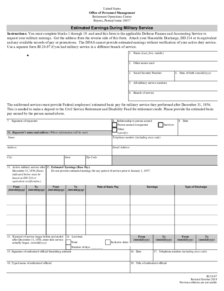  Standard Form 3108 OPM 2019-2024