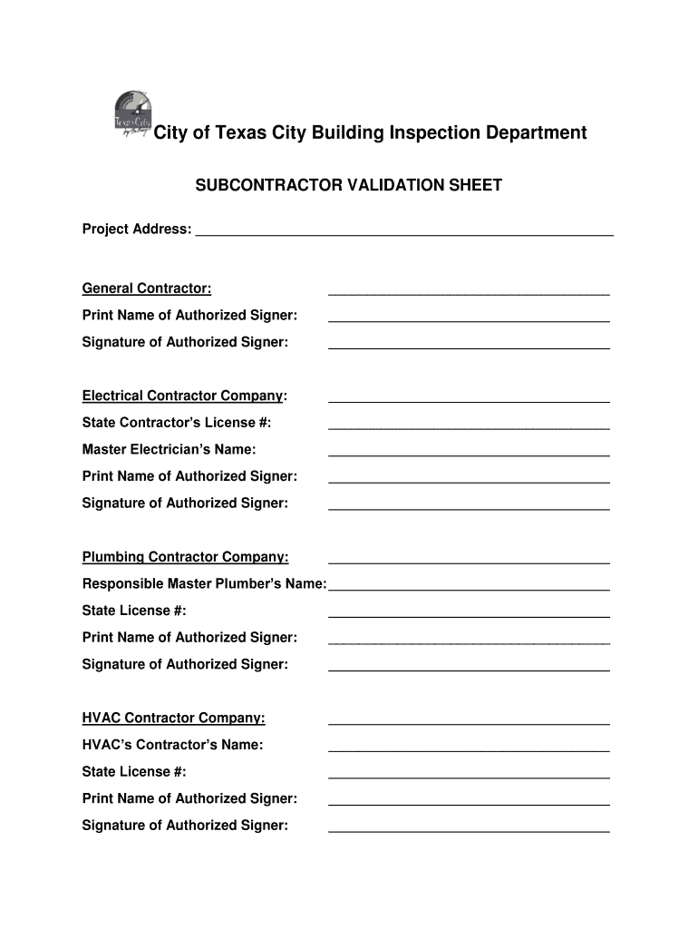 City of Texas City Building Inspection Department MyGov Us  Form