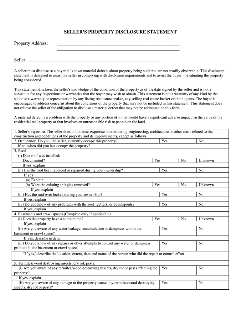 Pennsylvania Disclosure  Form